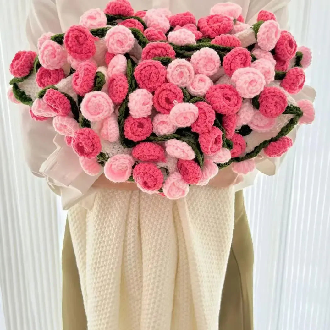 Rose Crochet Flower Blanket – Handmade Throw for Couples & Families