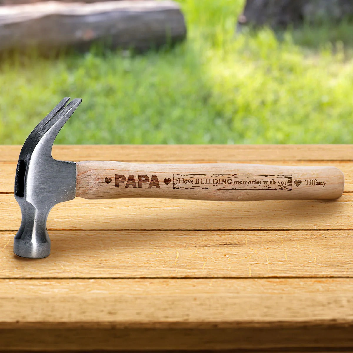 Building Memories Together - Personalized Wooden Hammer