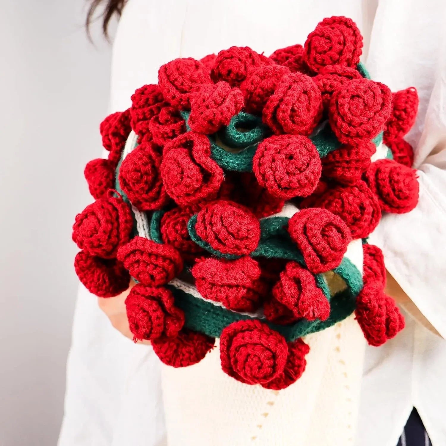 Rose Crochet Flower Blanket – Handmade Throw for Couples & Families