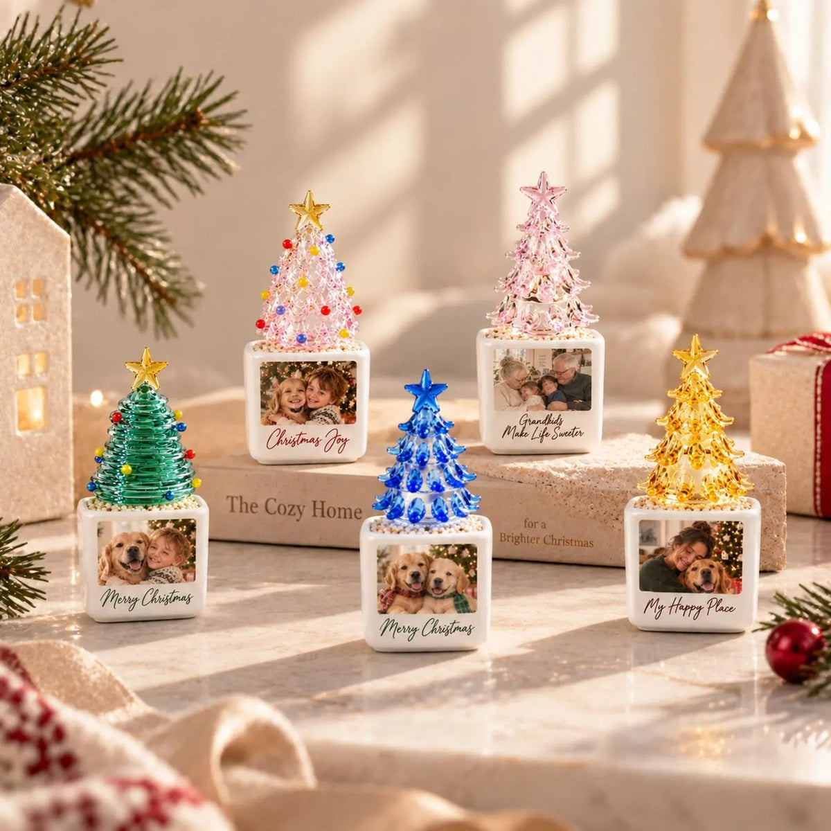 Personalized Christmas Tree — Custom Photo Christmas Ornament, Family & Pet Keepsake with Custom Name, Holiday Decor