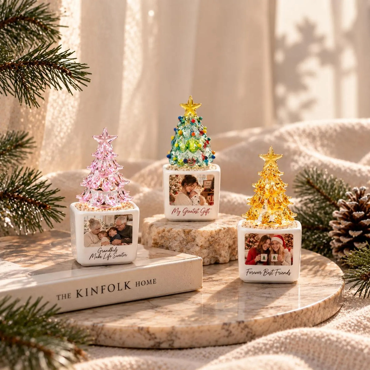 Personalized Christmas Tree — Custom Photo Christmas Ornament, Family & Pet Keepsake with Custom Name, Holiday Decor