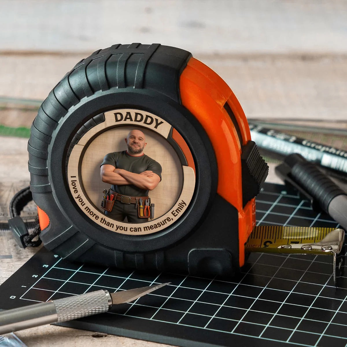 Personalized Photo Measuring Tape for Dad | Custom Father's Day Gift with Picture