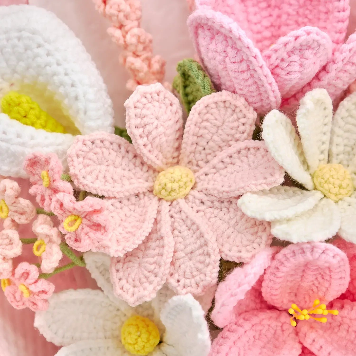 Blush Tulip & Lavender Crochet Bouquet – Handmade Forever Flowers for Everyday Moments, Perfect Couple Gift, Gift Boxed