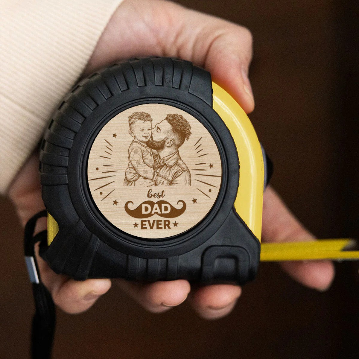 Best Dad Ever - Photo Personalized Tape Measure-Father's Day Gift