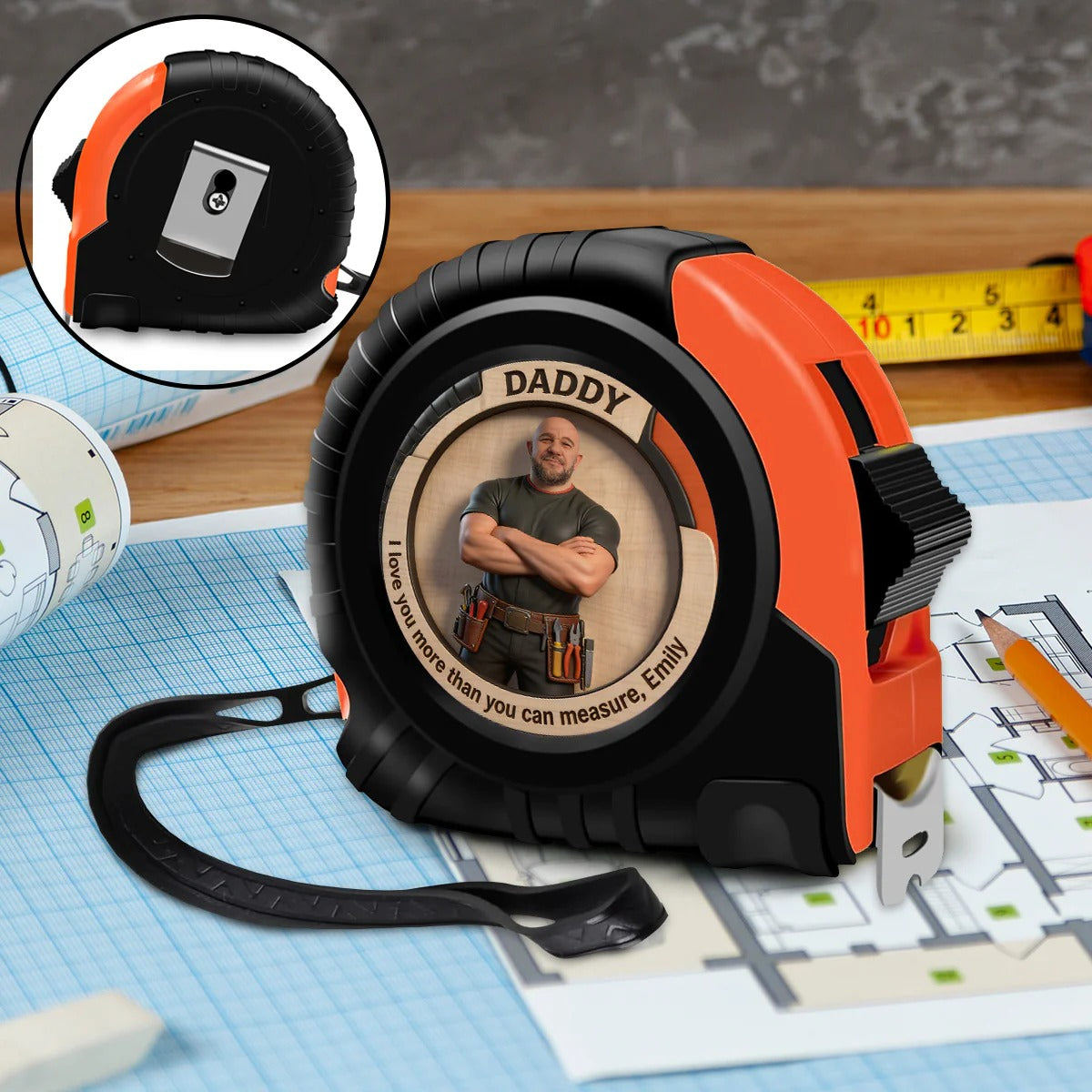 Personalized Photo Measuring Tape for Dad | Custom Father's Day Gift with Picture