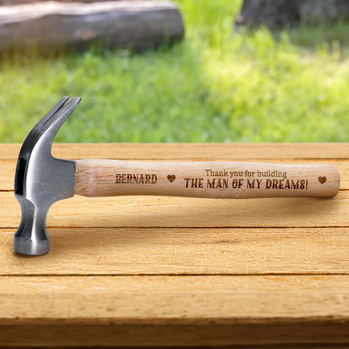 To My Father-in-law - Personalized Wooden Hammer