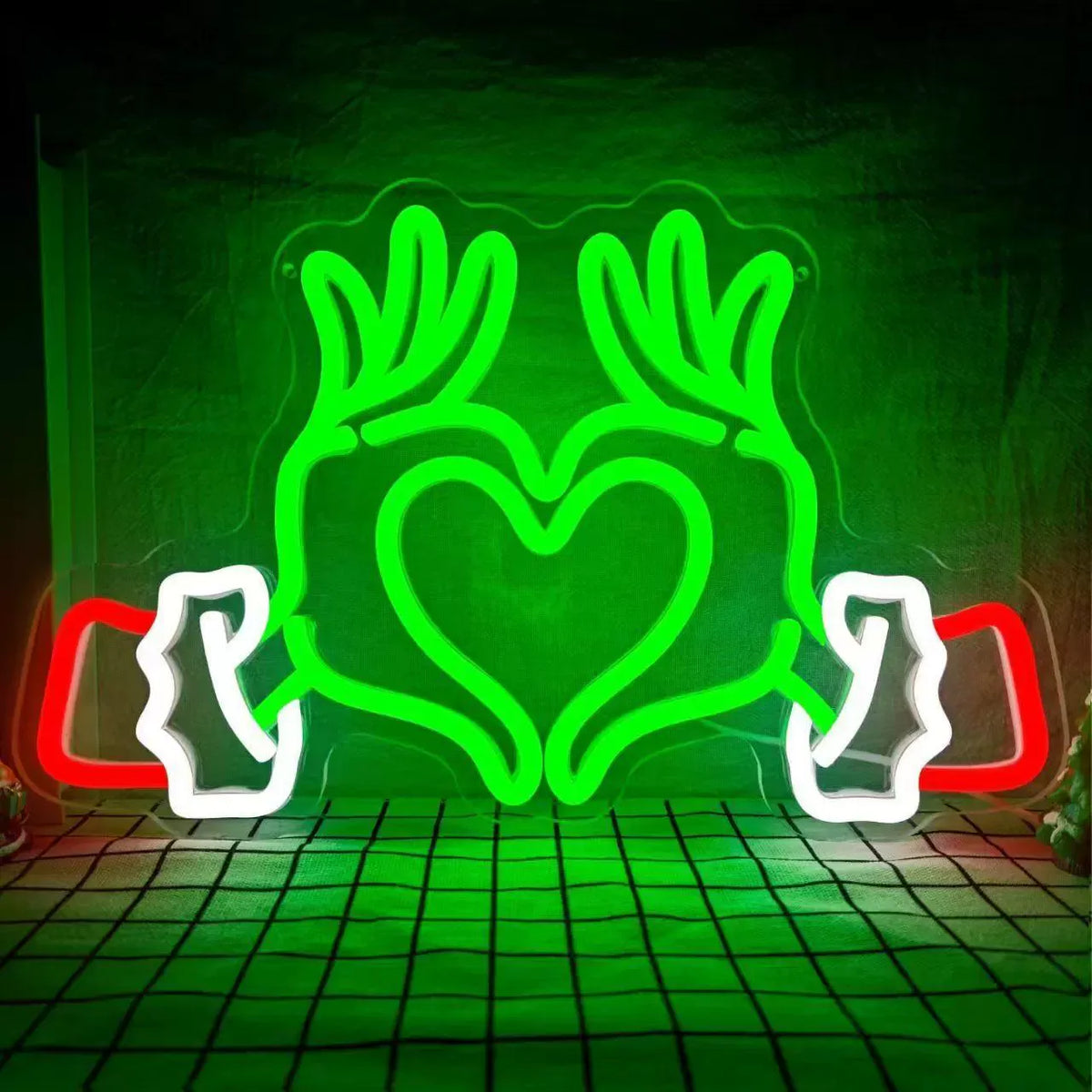Christmas Santa Neon LED Sign — Merry Christmas Light Up Decor, Holiday Wall Art Gift
