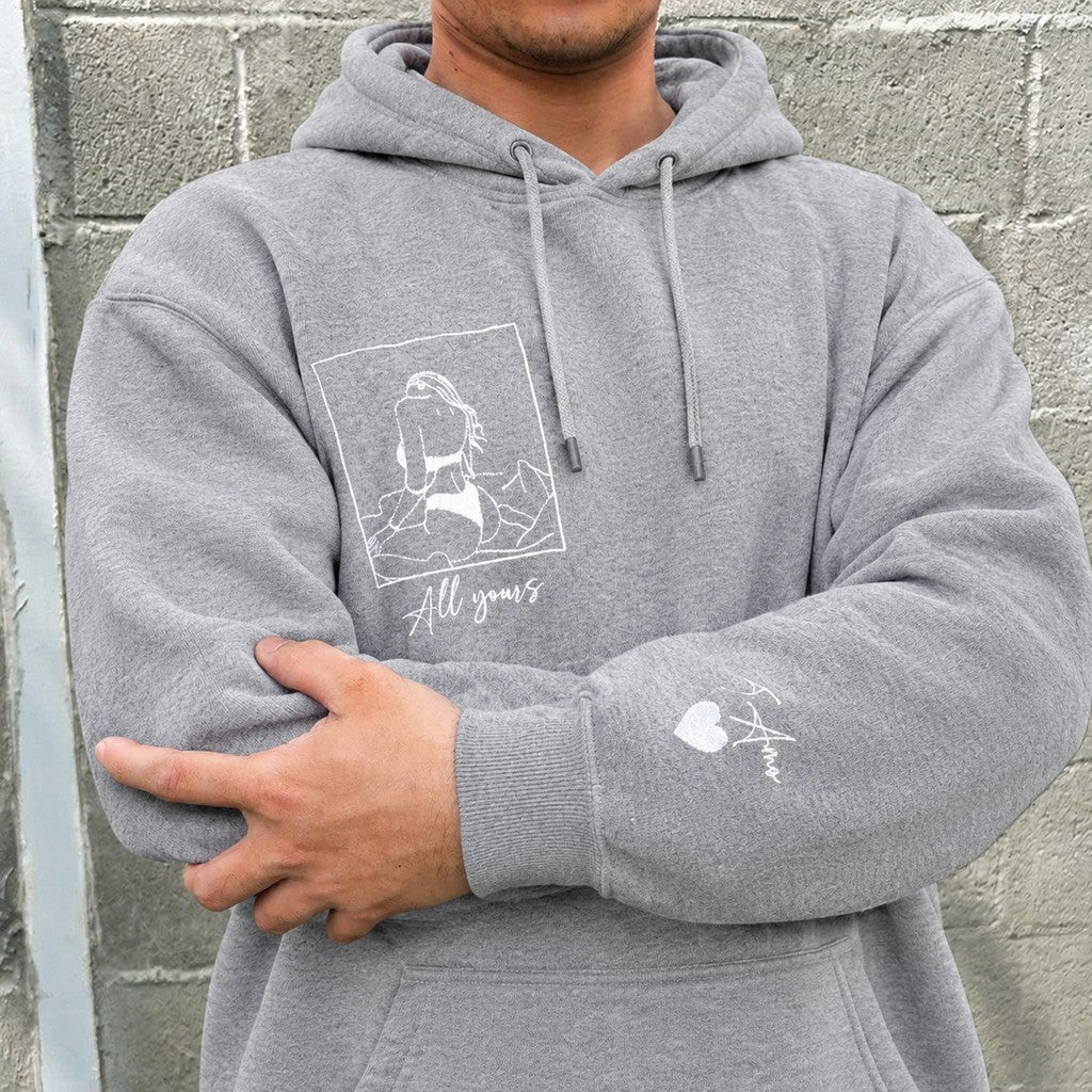 Custom-Designed Sexy Photo Embroidered Hoodie, A Perfect Christmas Gift For Your Boyfriend/Husband