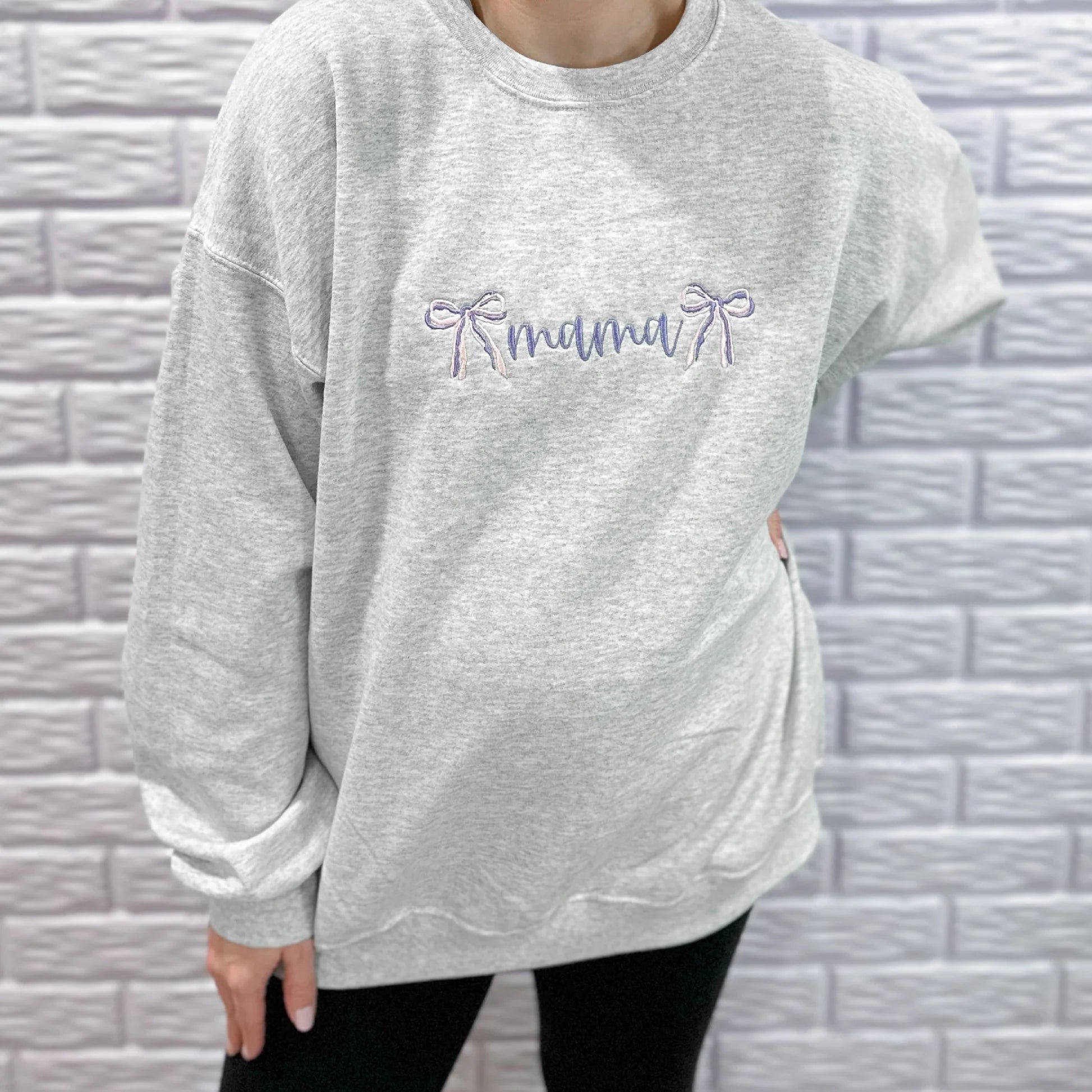 Embroidery BOW MAMA Sweatshirt
