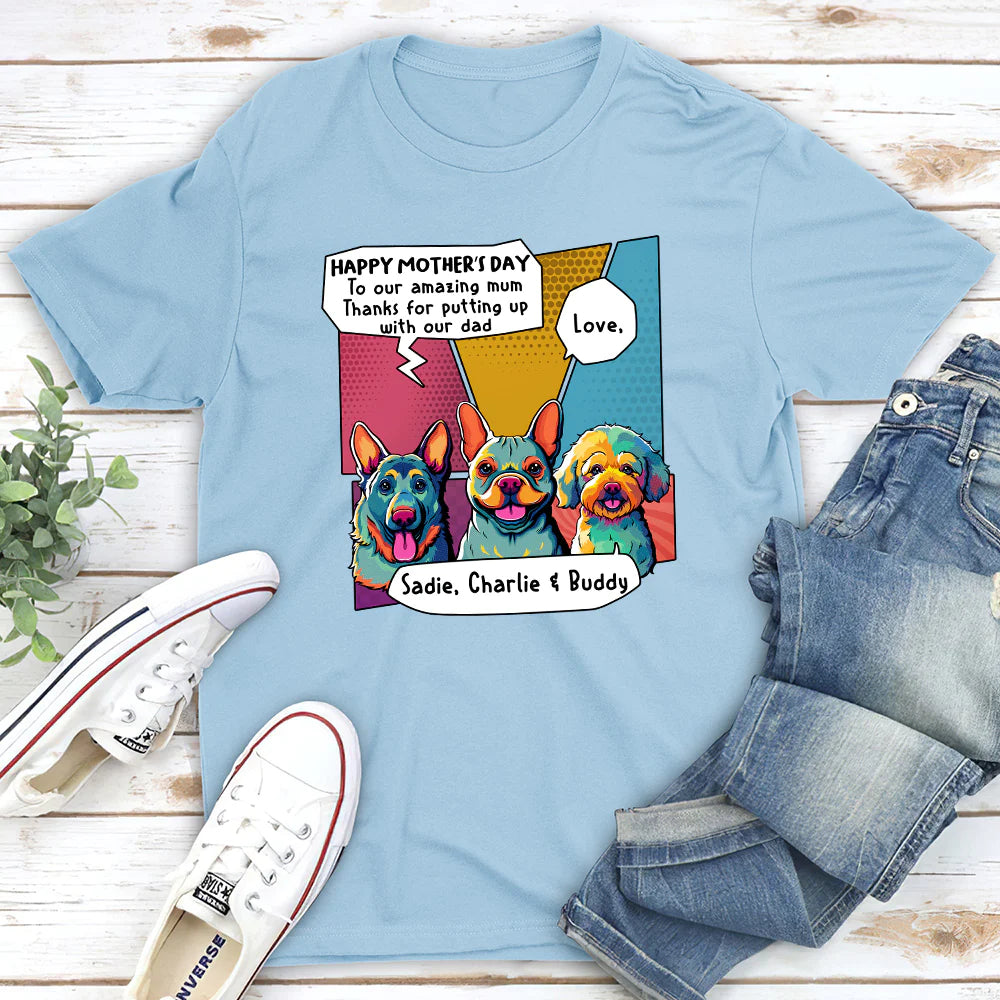 Pop Art Amazing Mom - Personalized Custom Unisex T-Shirt