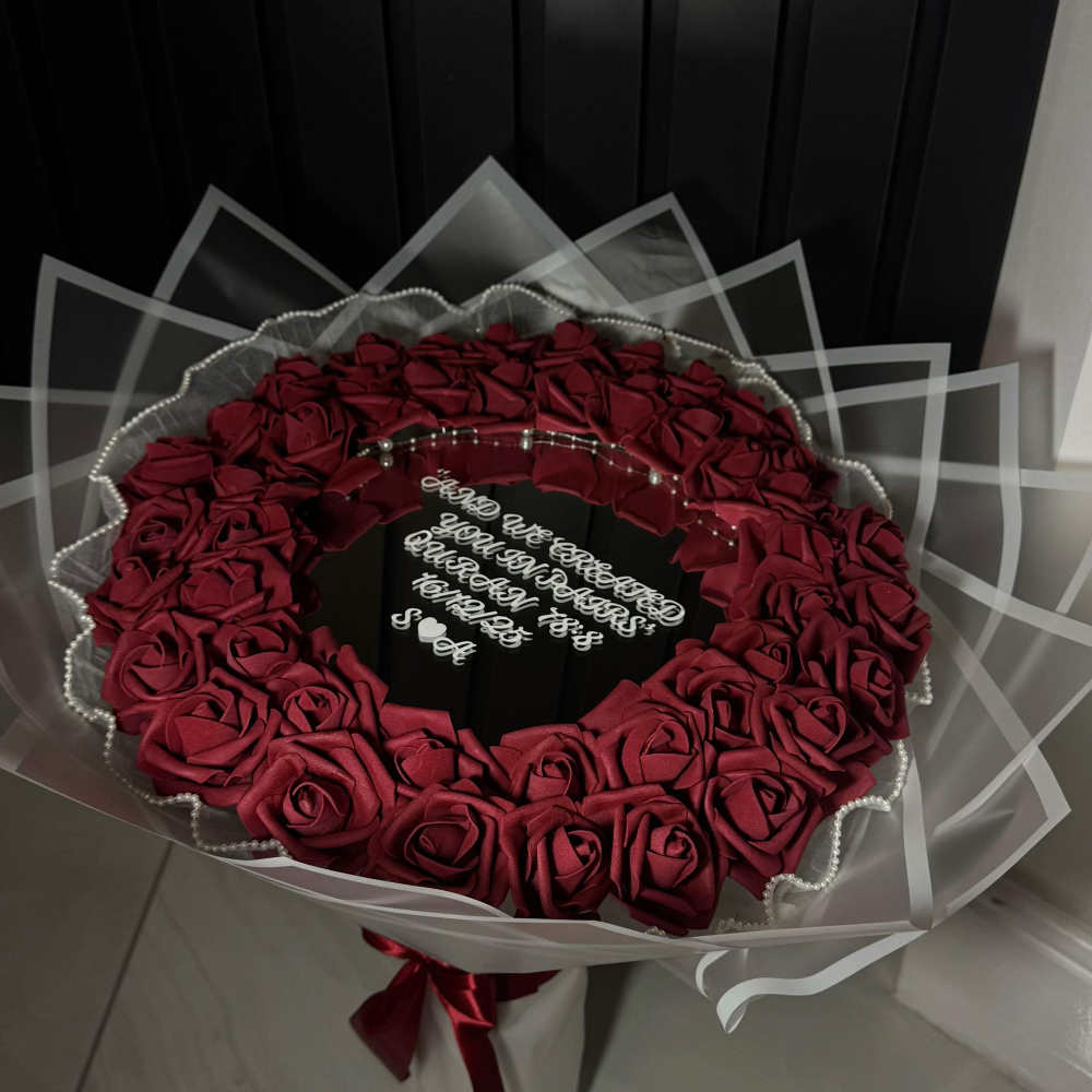 Personalised Mirror Rose Bouquet 🌹✨