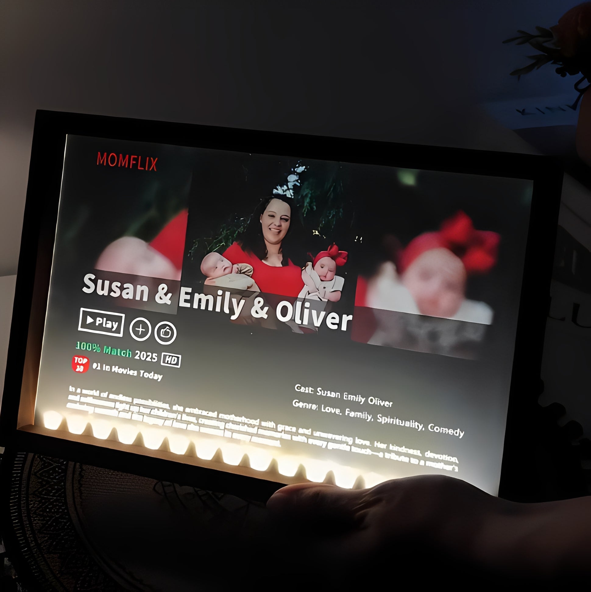 🎬 MOM/MUMFLIX Personalized Mother’s Day Photo Light Frame