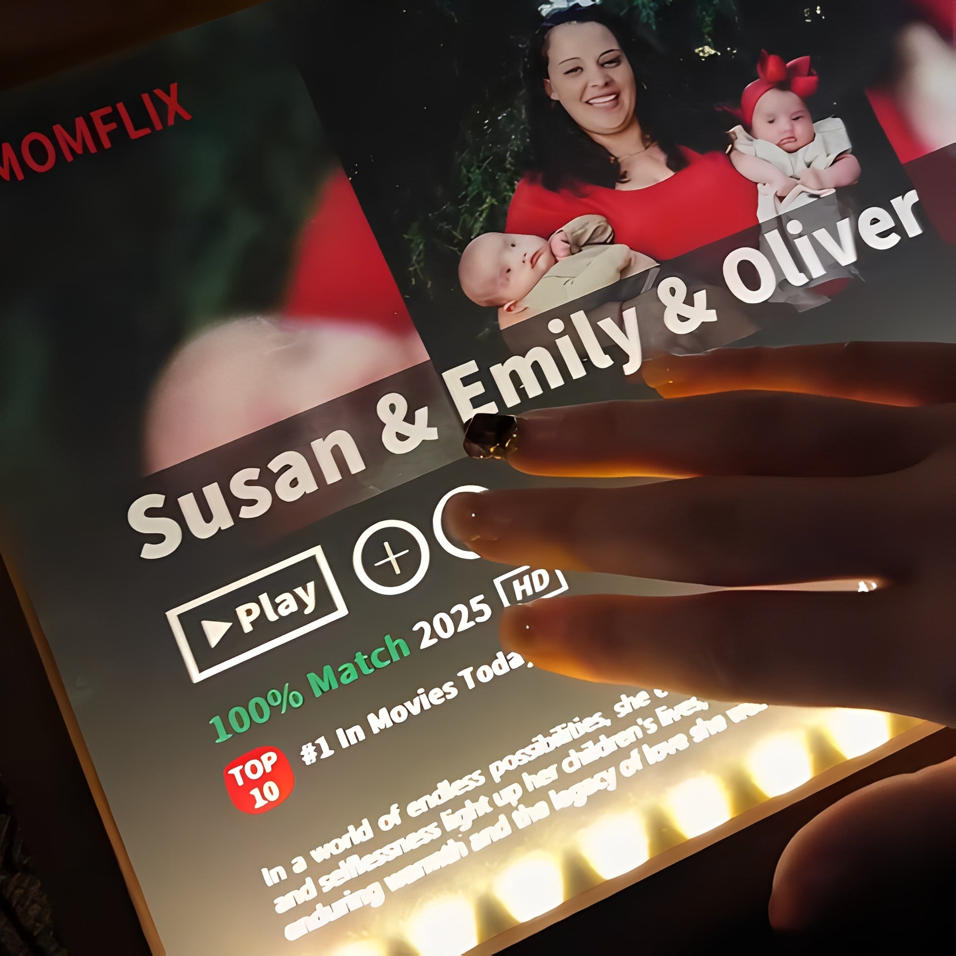 🎬 MOM/MUMFLIX Personalized Mother’s Day Photo Light Frame