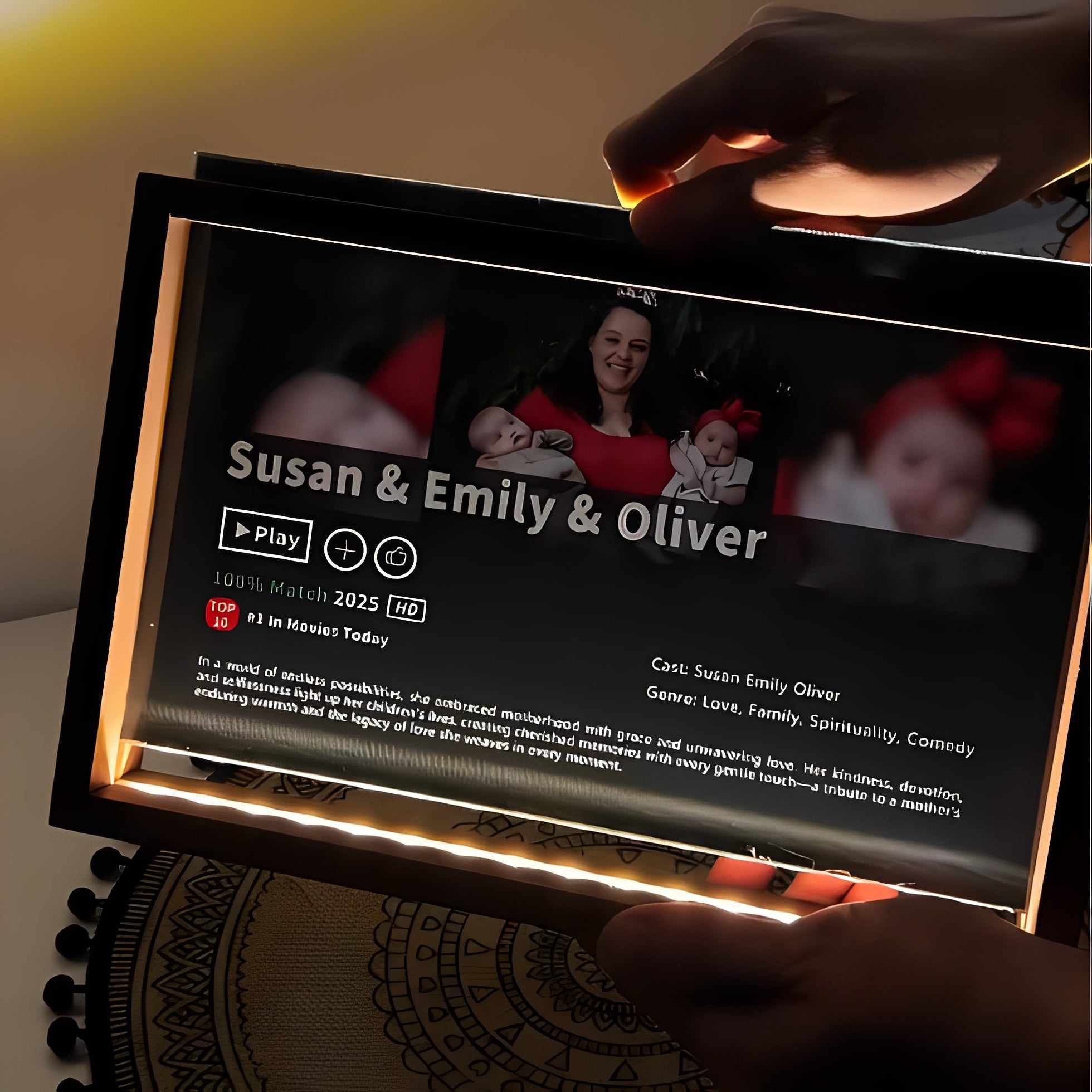 🎬 MOM/MUMFLIX Personalized Mother’s Day Photo Light Frame