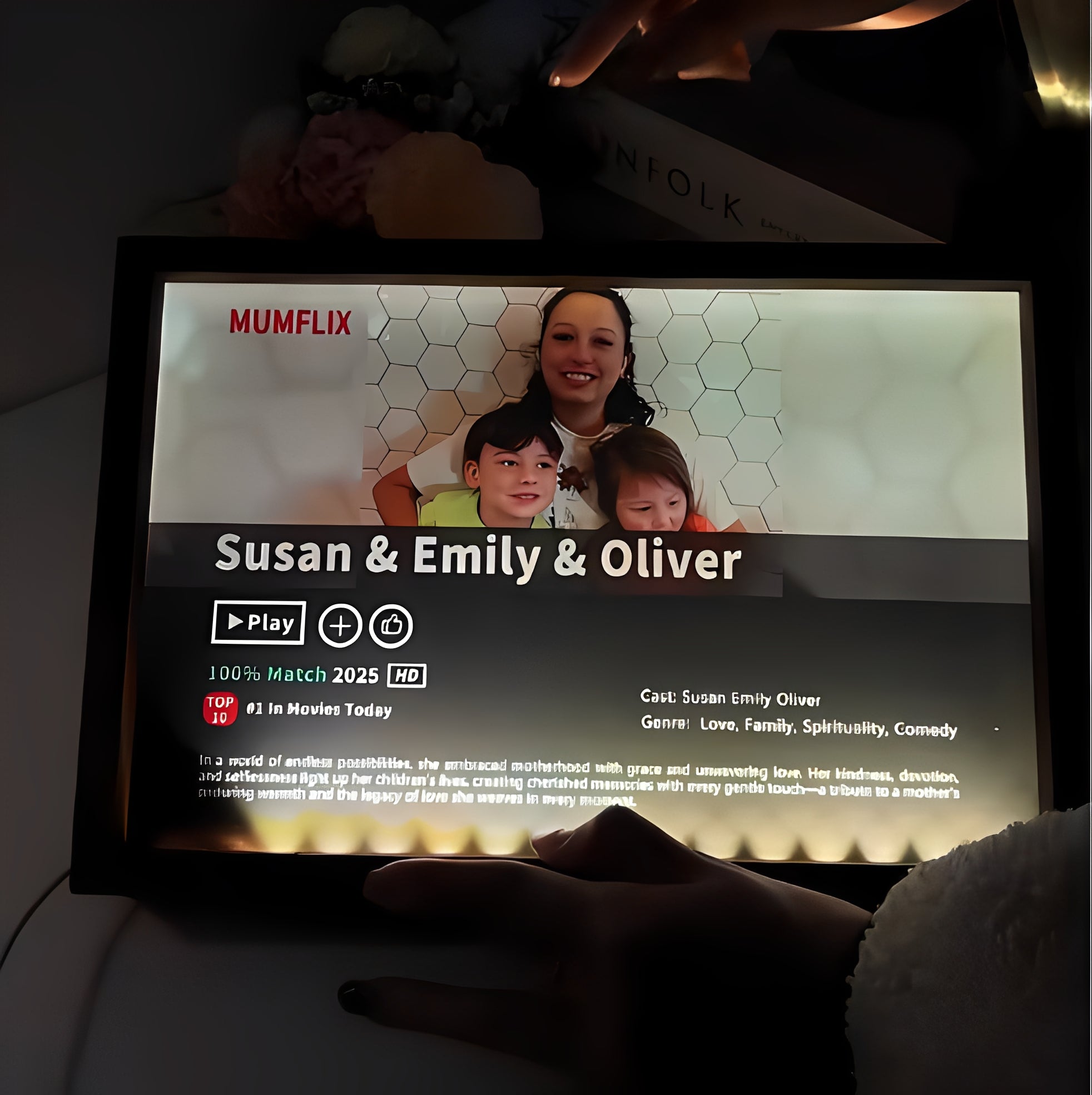 🎬 MOM/MUMFLIX Personalized Mother’s Day Photo Light Frame