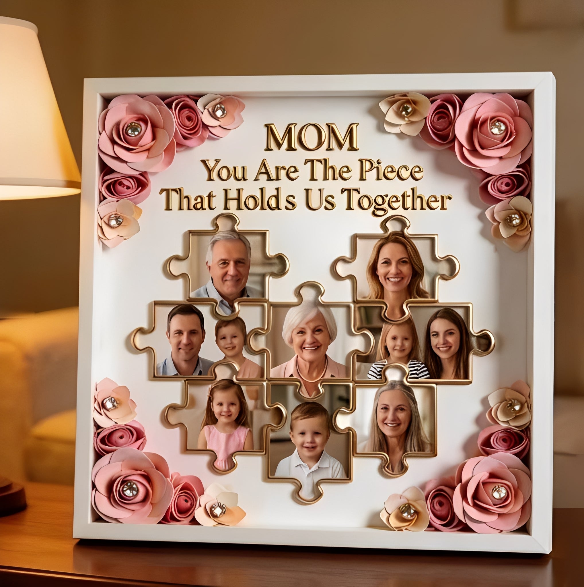 Getfamilygifts™ Personalized Birth Month Flower Acrylic Plaque – Custom Shaped Mother’s Day Gift for Mom, Grandma & Nana