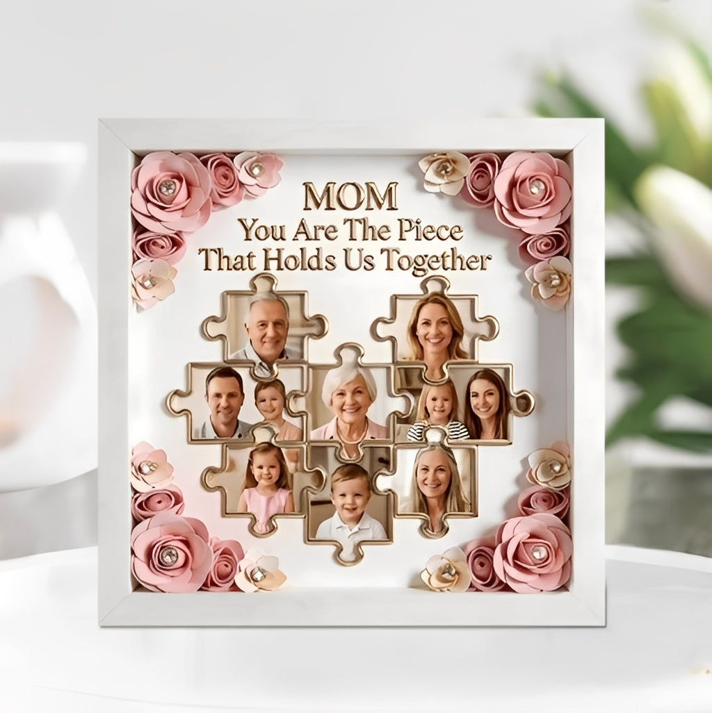 Getfamilygifts™ Personalized Birth Month Flower Acrylic Plaque – Custom Shaped Mother’s Day Gift for Mom, Grandma & Nana