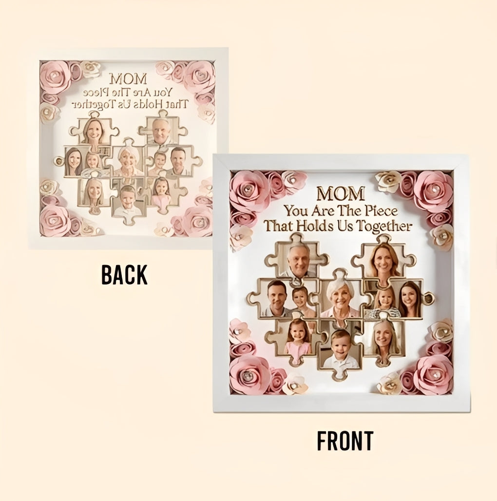 Getfamilygifts™ Personalized Birth Month Flower Acrylic Plaque – Custom Shaped Mother’s Day Gift for Mom, Grandma & Nana