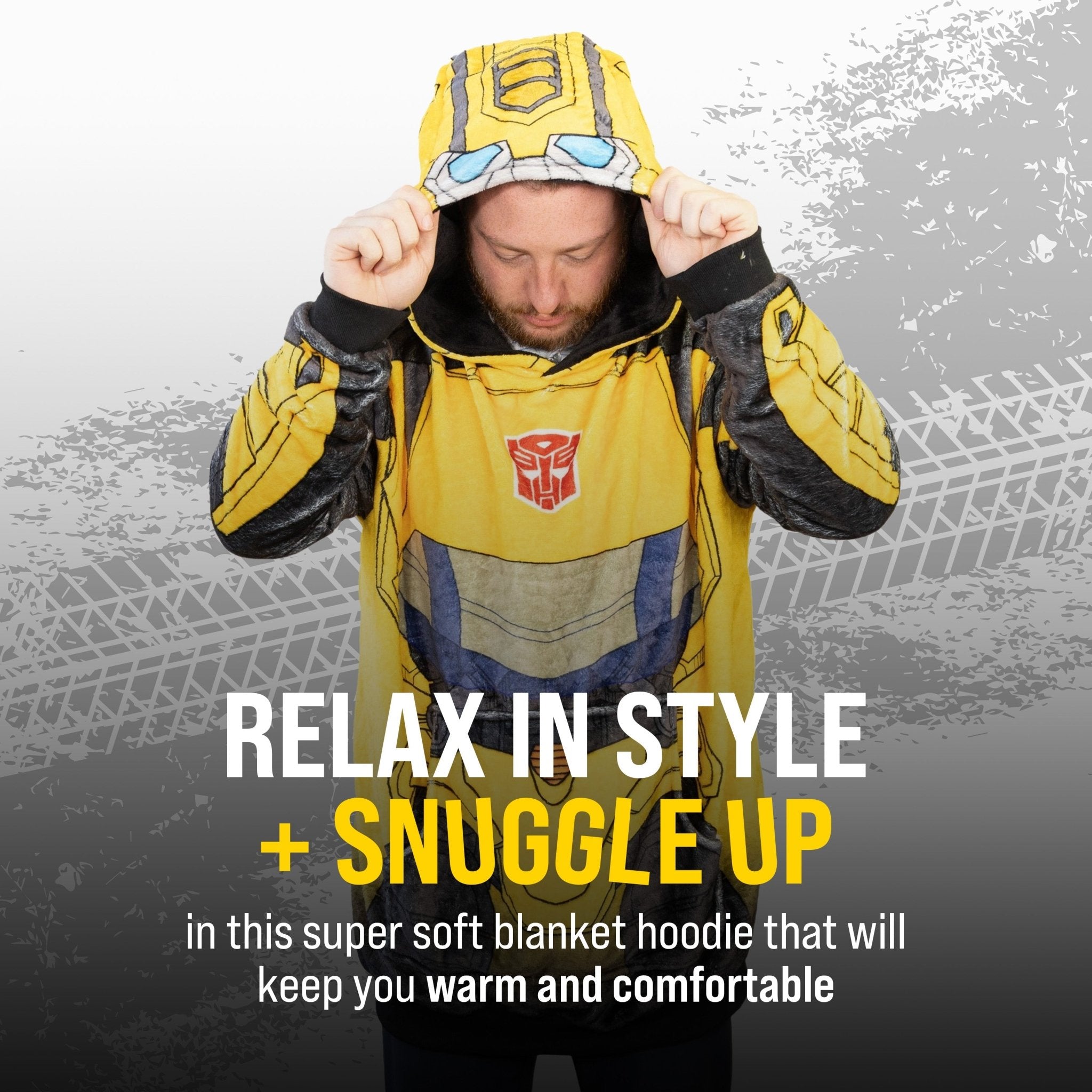 Transformers Bumble Bee Adult Snugible | Blanket Hoodie & Pillow