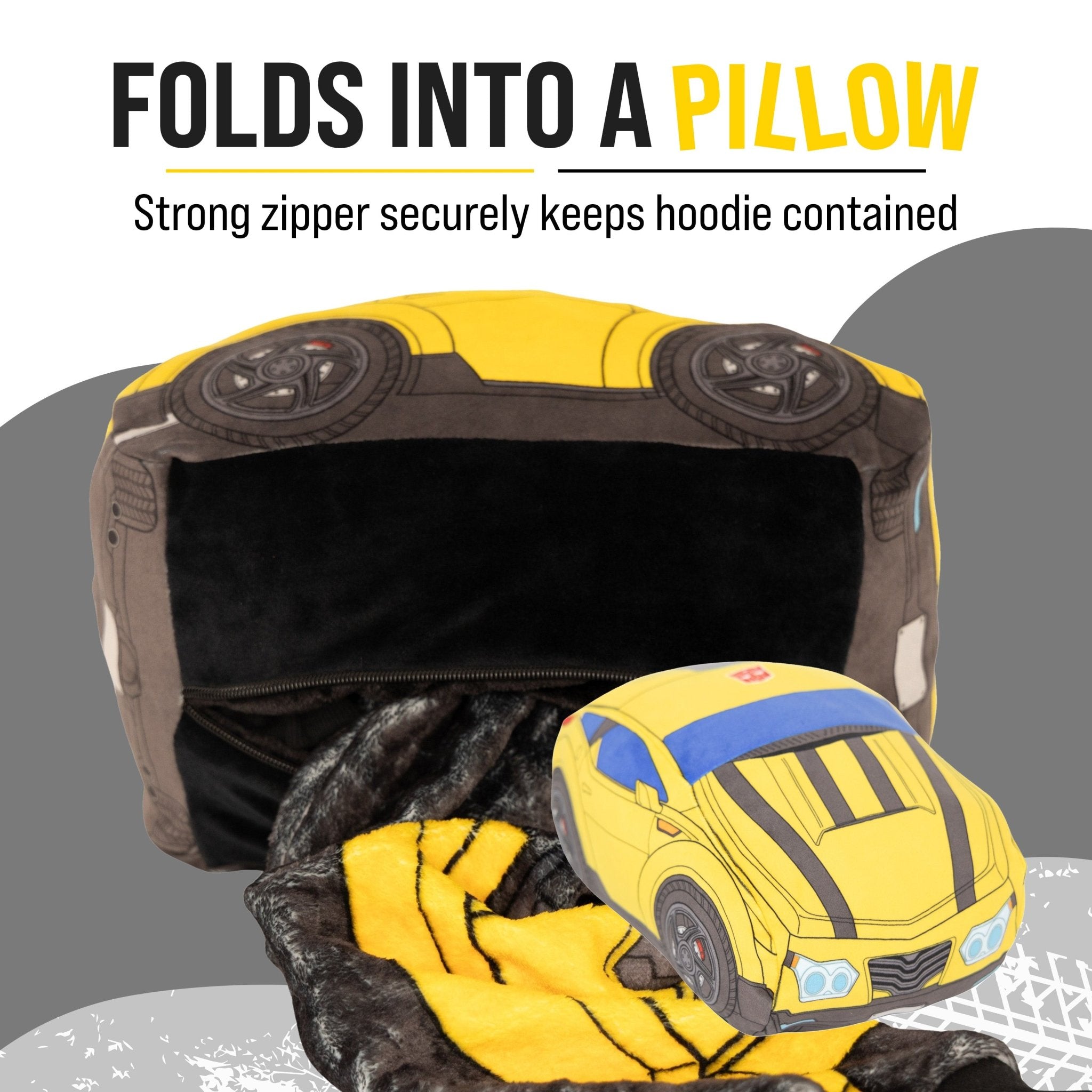 Transformers Bumble Bee Adult Snugible | Blanket Hoodie & Pillow