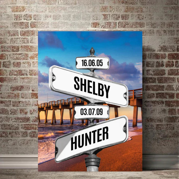 💝 Personalized Canvas Wall Art "Date of birth of family members" (Customized free)