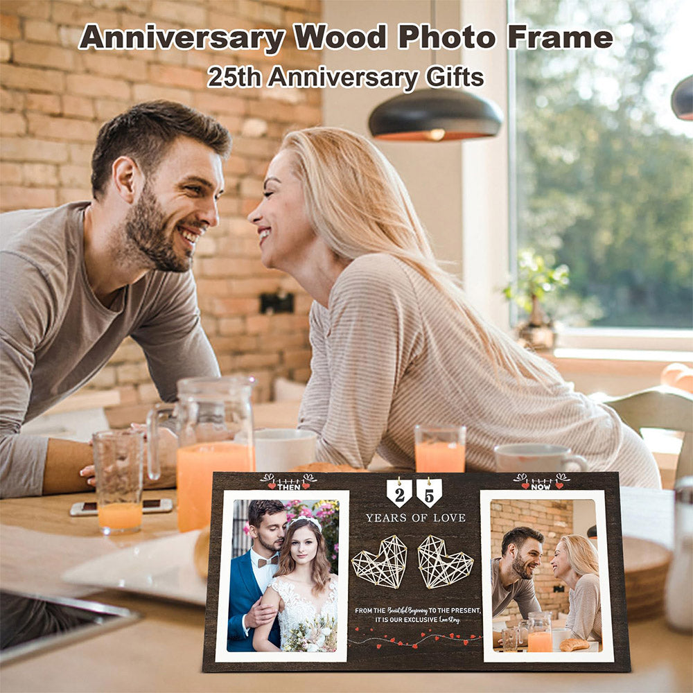 Then & Now Anniversary Photo Frame, Unique Gifts for Valentine's Day