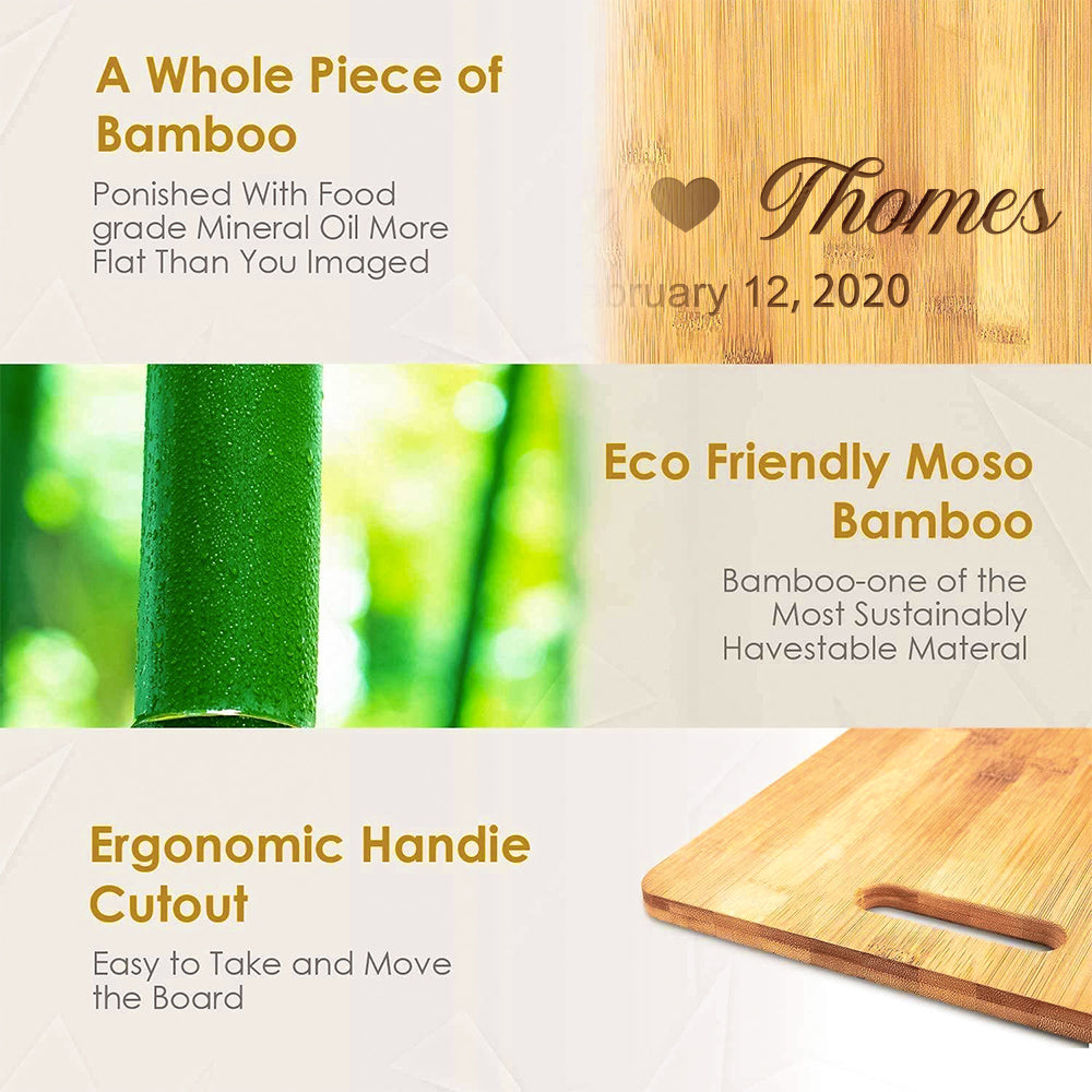 Custom Couple's Name Engraved Cutting Board for Valentine's Day