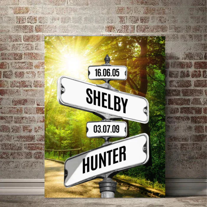 💝 Personalized Canvas Wall Art "Date of birth of family members" (Customized free)