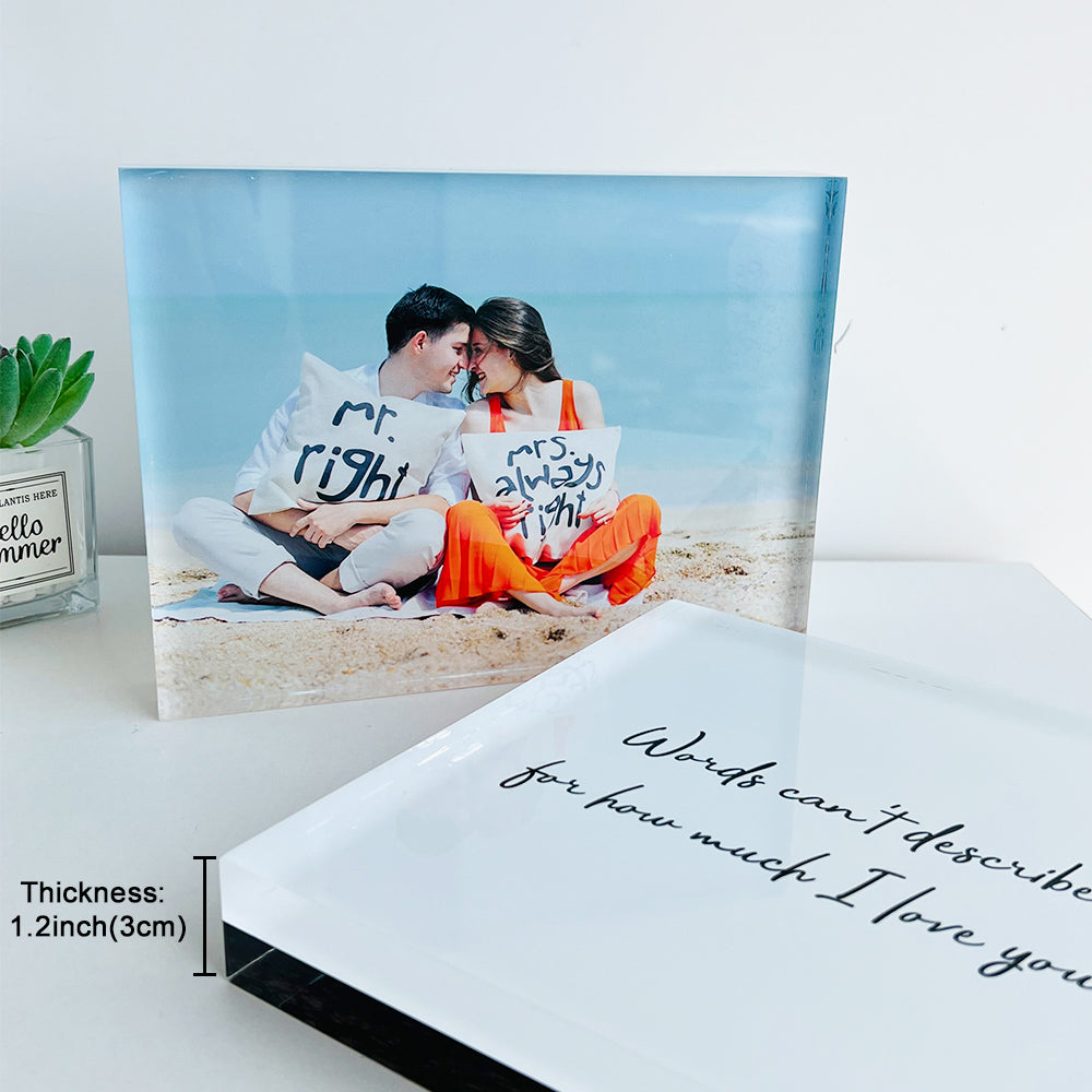 50%OFF🔥Custom Photo Acrylic Crystal Block Valentine‘s Gift