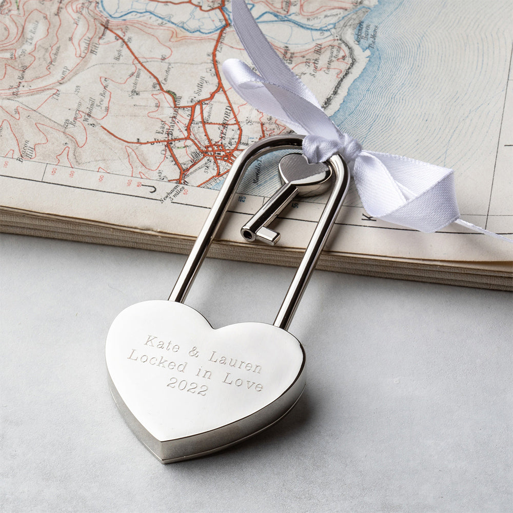 Love Lock Personalized Padlock with Key Valentines Day Gift