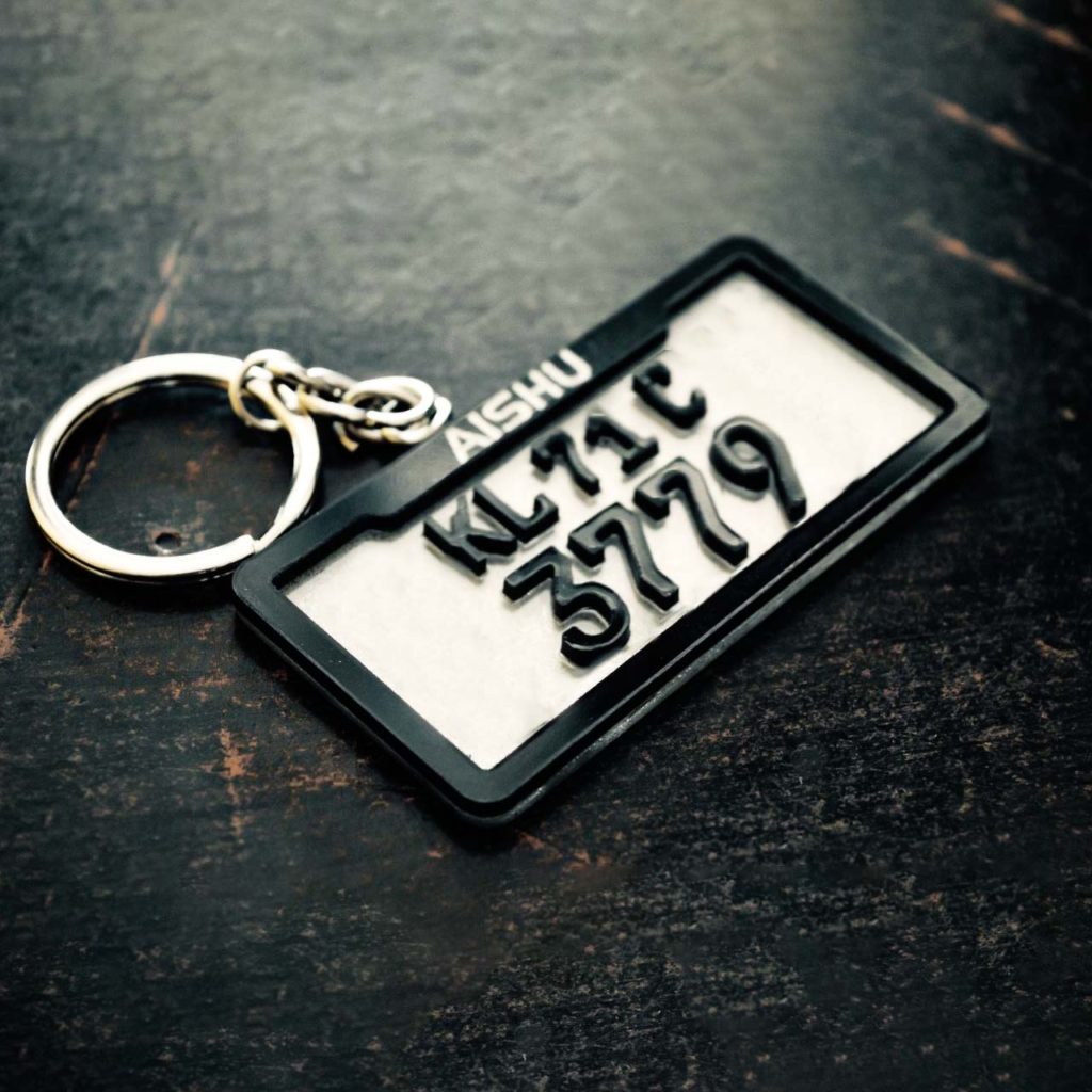 REAL 4D NUMBER PLATE KEYCHAIN