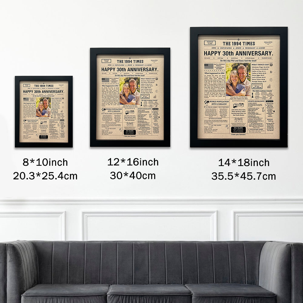 50%OFF⭐️ Personalized Birthday & Anniversary Newspaper Poster Frame