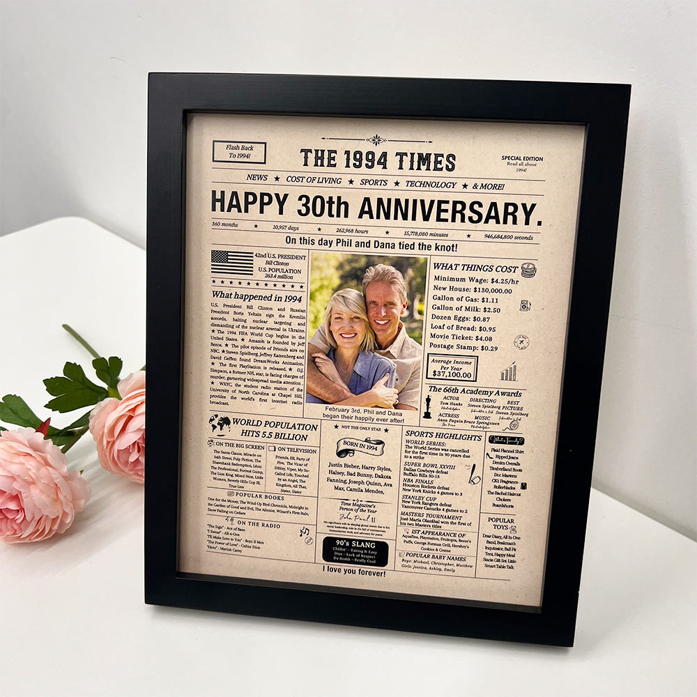 50%OFF⭐️ Personalized Birthday & Anniversary Newspaper Poster Frame