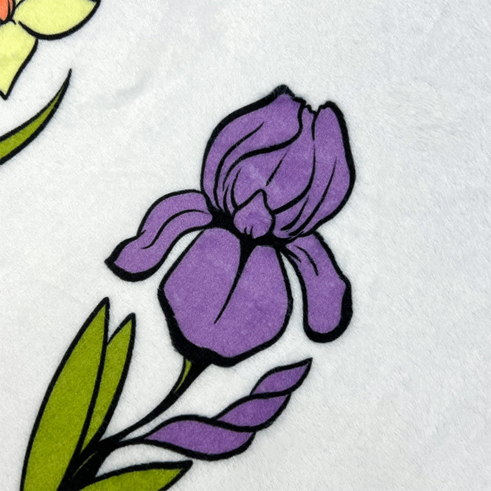 Grandma's & Mom's Garden Names Birth Flower Blanket