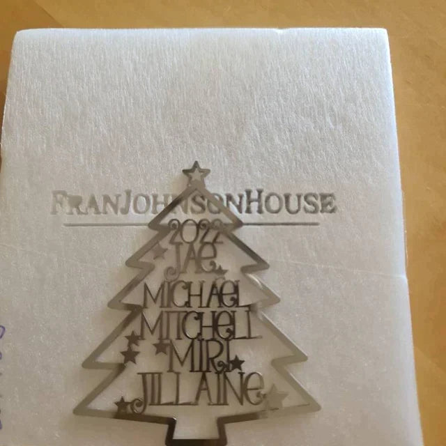 Christmas Family Tree, Custom Shape Emblem, Christmas Home Decor