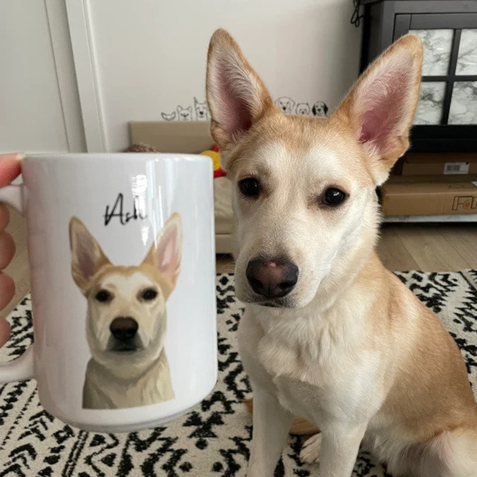 Personalized Dog Pet Cartoon Photo Mug