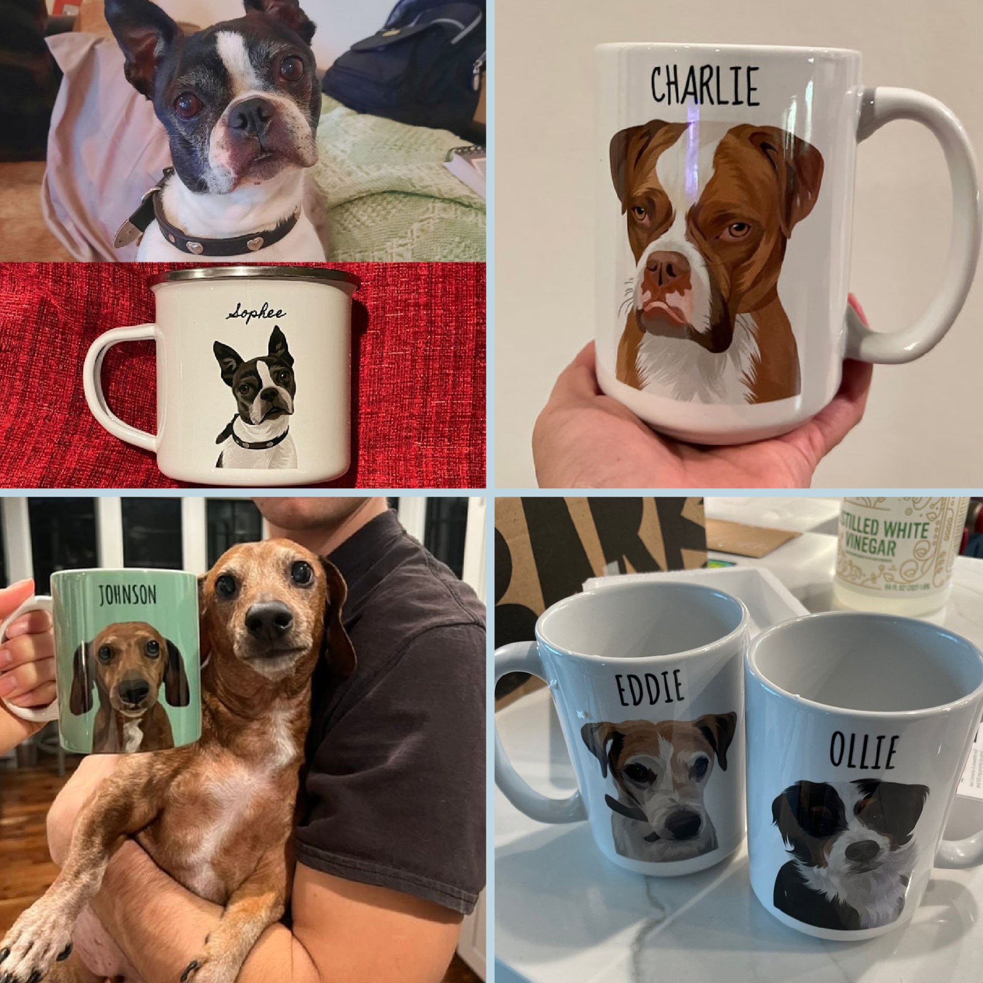 Personalized Dog Pet Cartoon Photo Mug