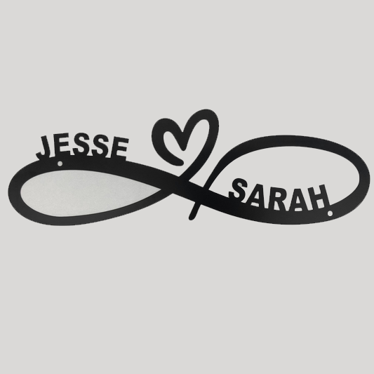 Couples Monogram Metal Sign- For Valentine's Day Gift