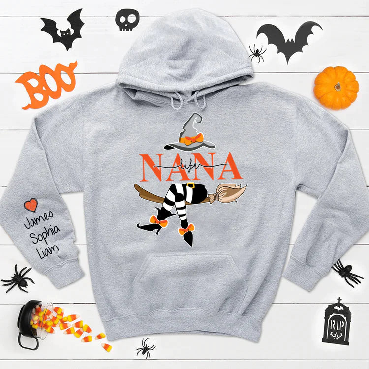 Personalized NANA Life Witch With Kids Names Halloween Gifts