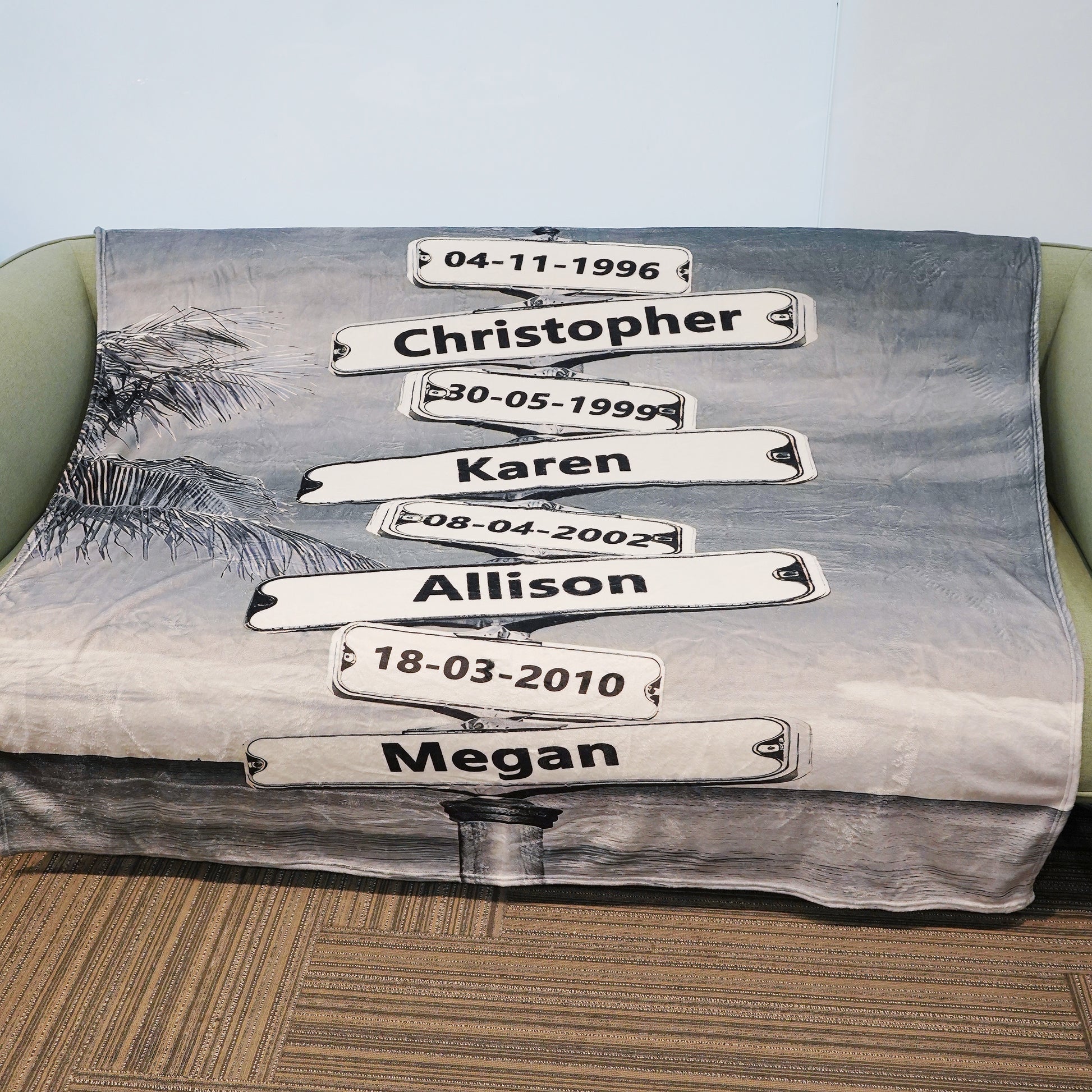 💖For Family Blanket👨‍👩‍👦‍👦Street Sign Names Blanket
