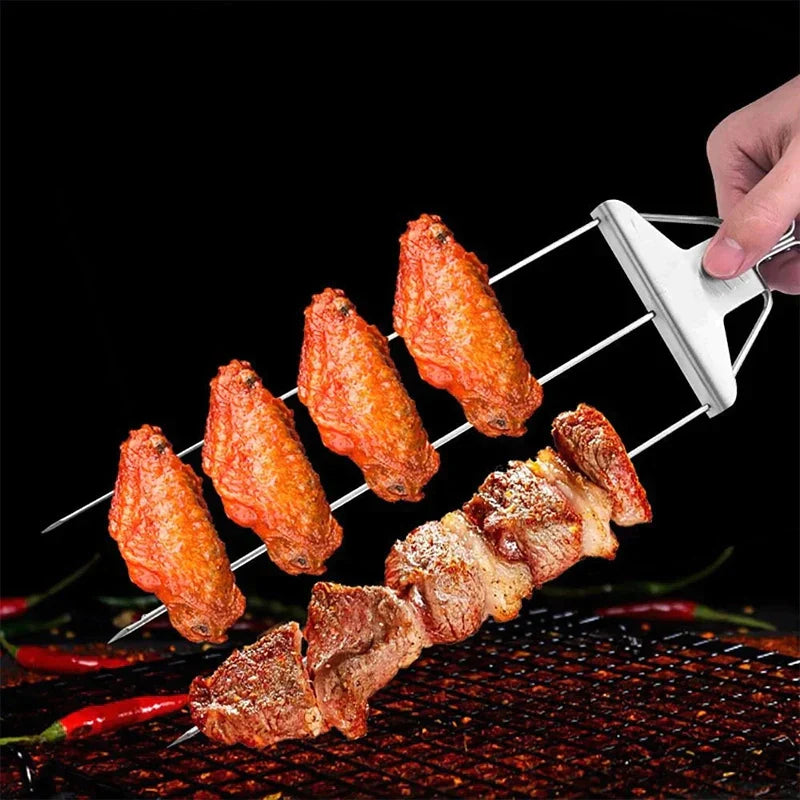 🔥Hot Sale Reusable 3 Way Grill Skewers - BBQ GrillSavant（buy one get one free）