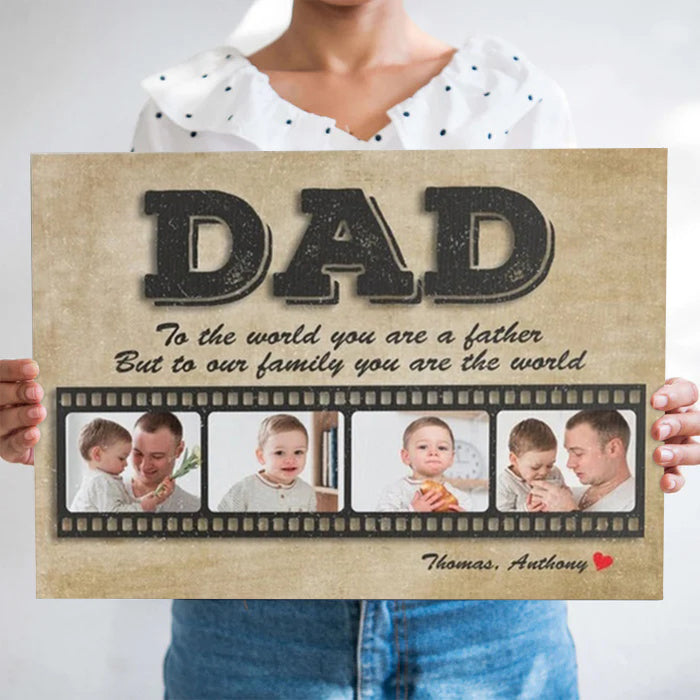 DAD Custom Photo Canvas Gift