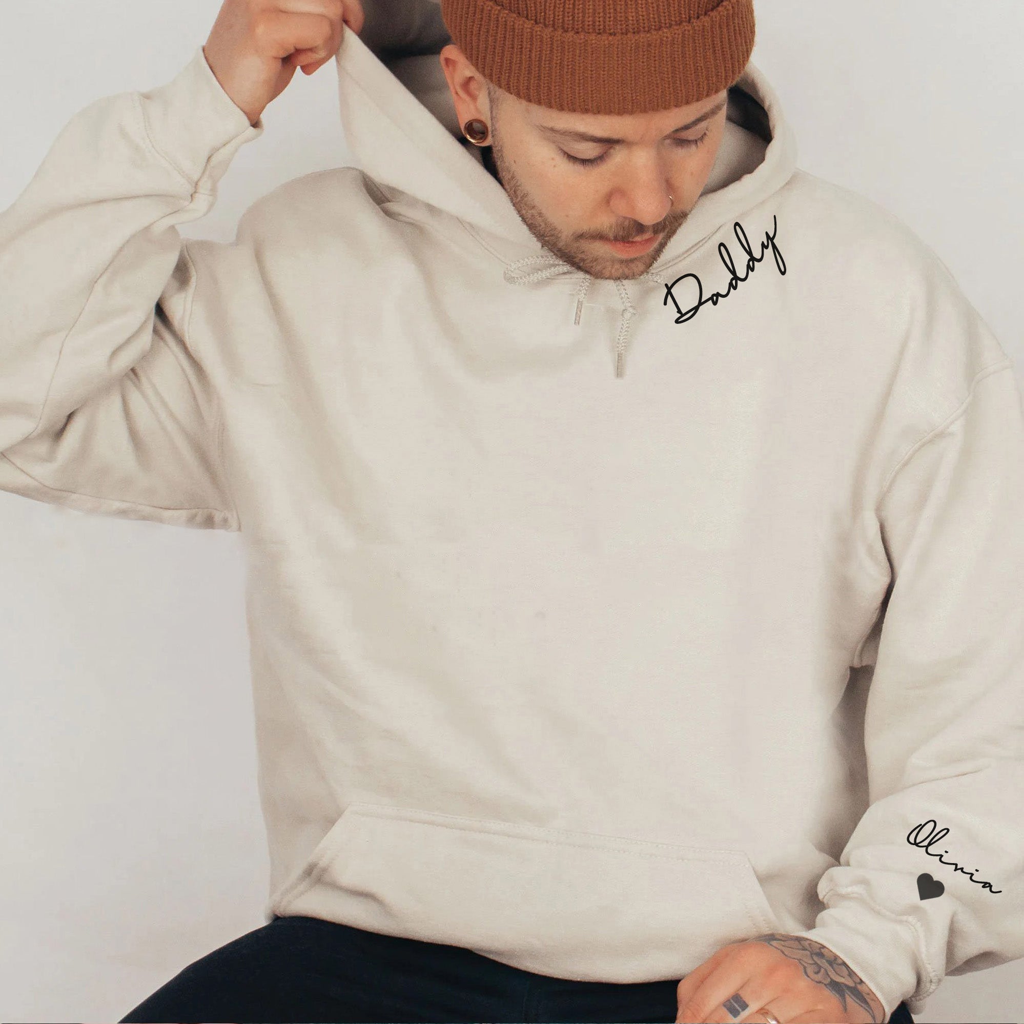 Custom Mama Sweatshirt with Children Name on Sleeve