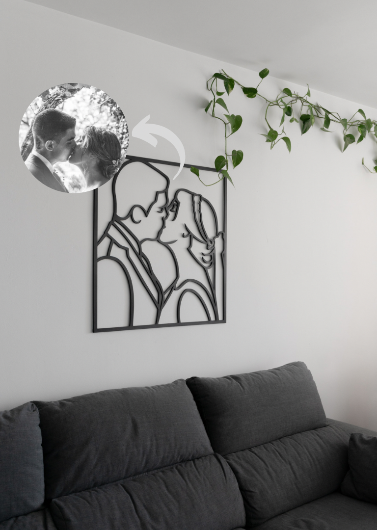 Customized Couple Wooden Portrait Painting(Buy 2 Get Free Shipping!)