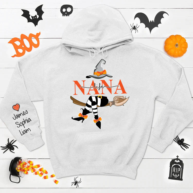 Personalized NANA Life Witch With Kids Names Halloween Gifts
