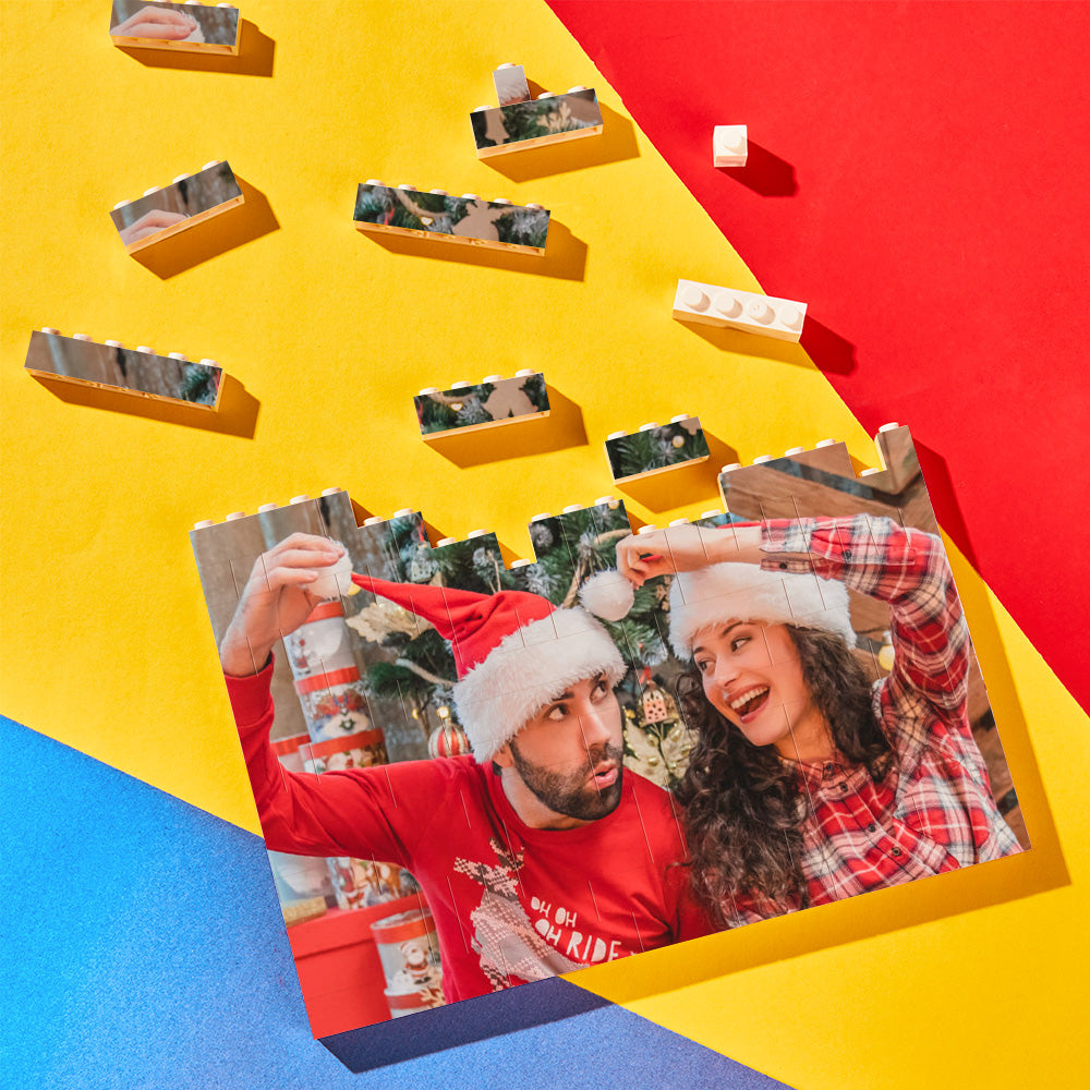 Personalized Building Block Puzzle Photo Brick Photo & Text Frame
