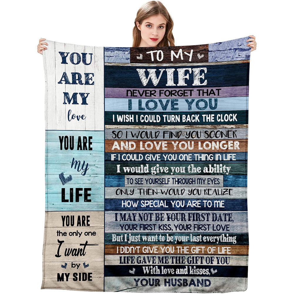 💖For Mom Blanket👩To My Wife Never Forget That I Love You Blanket