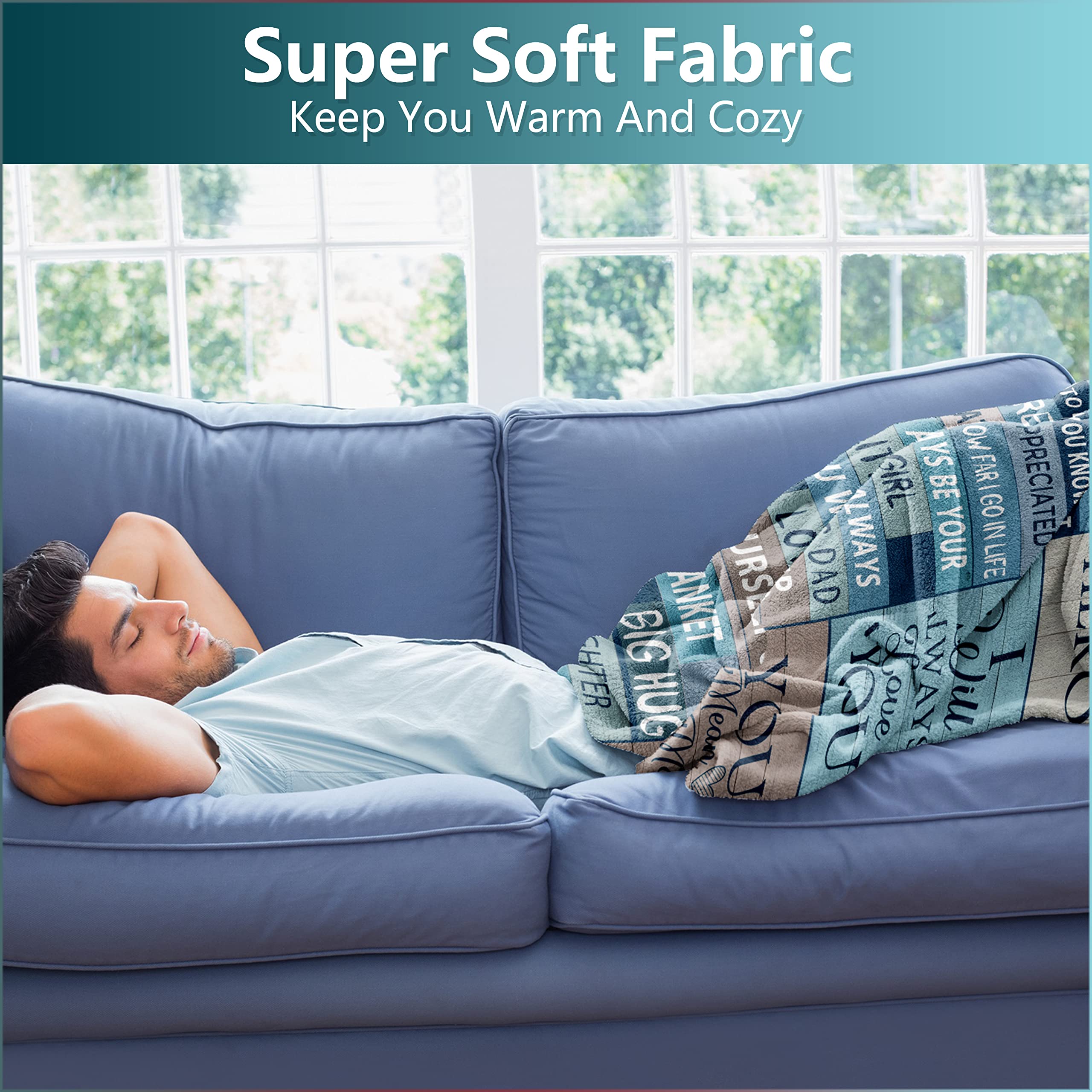 💖For Dad Blanket👨Gifts For Dad Grandpa, Dad Birthday Gift, To My Dad Blanket