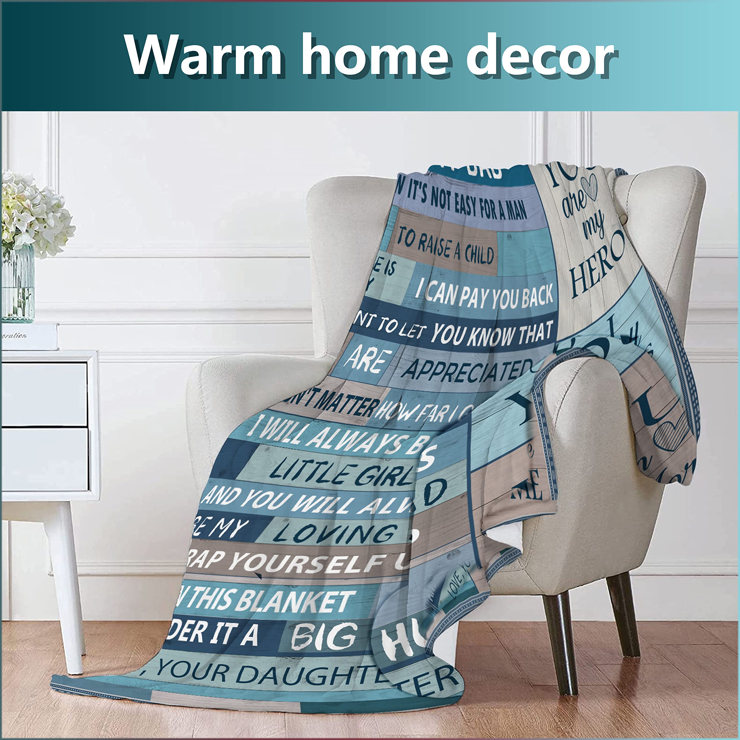 💖For Dad Blanket👨Gifts For Dad Grandpa, Dad Birthday Gift, To My Dad Blanket
