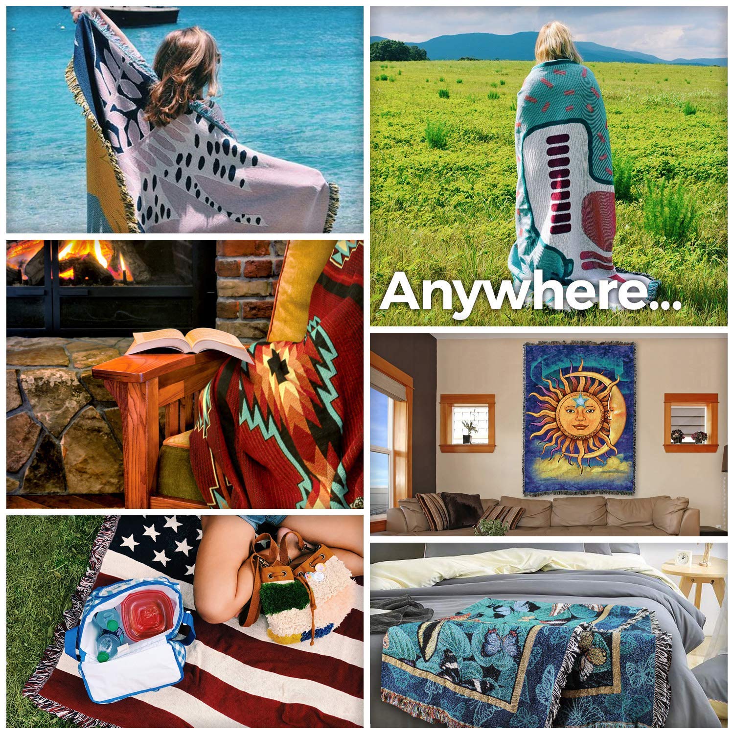 Custom Blanket with Photo， Funny Gifts for Boyfriend,Dad,Mom,Friends,New Year,Birthday